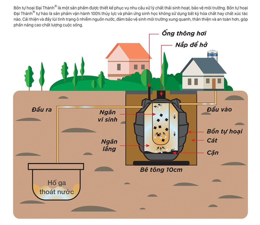 Nguyên Lý Hoạt Động Bồn Tự Hoại Đại Thành