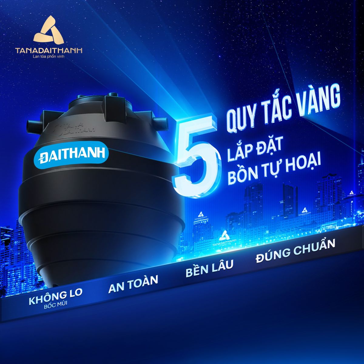 Bồn tự hoại Tân Á Đại Thành 1500L