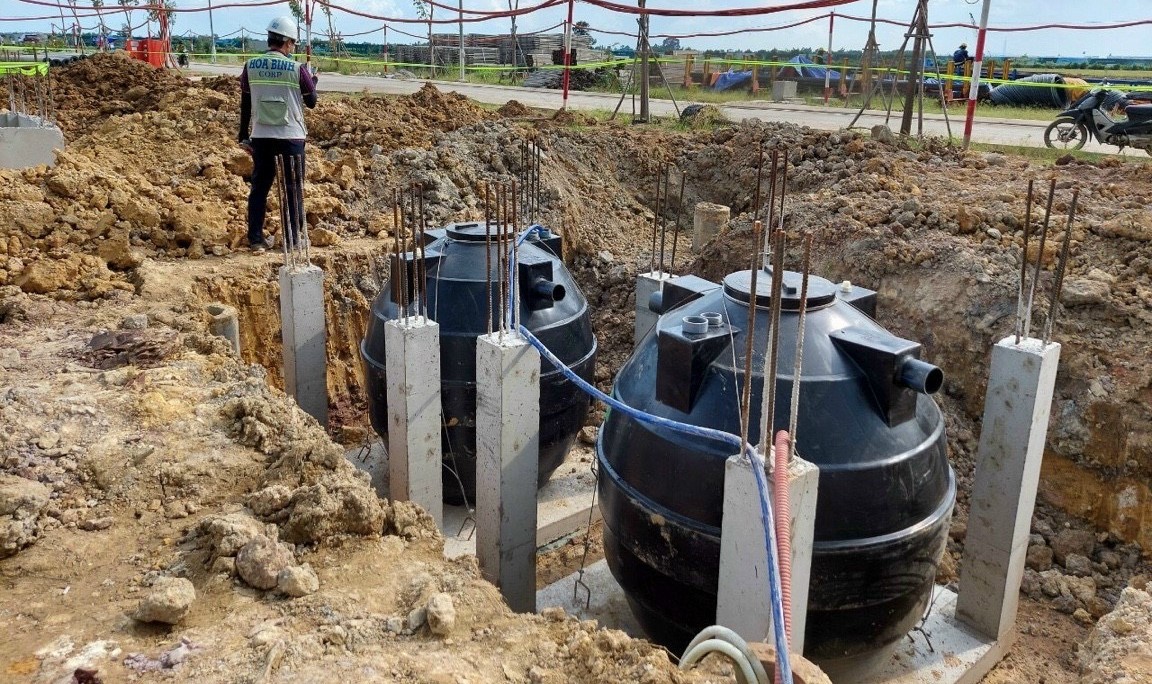 Bồn tự hoại Đại Thành lắp đặt thực tế